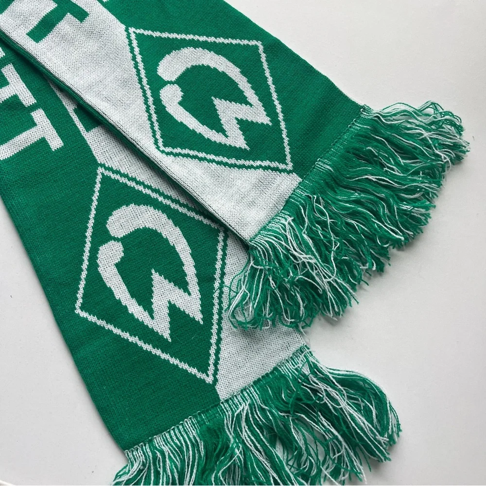 Soccer Futbol Green and White Werder Bremen Scarf